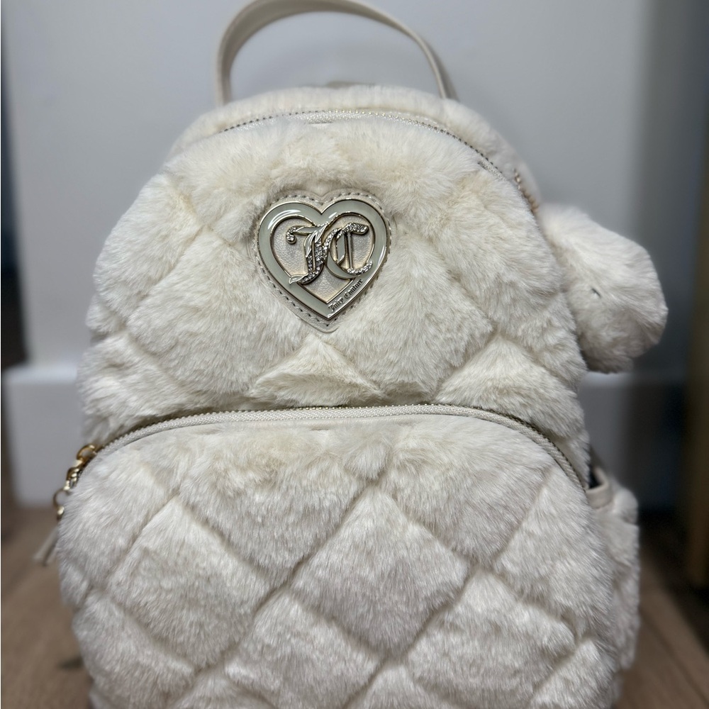 Juicy Couture Ivory Quilted Backpack